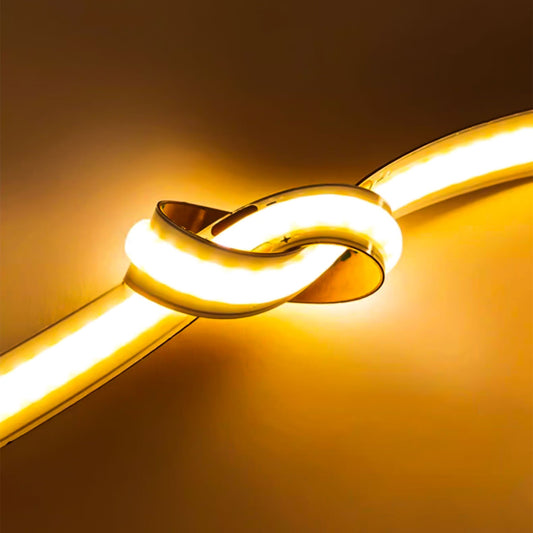 COB LED Strip Light 8mm - Dot-Free CRI90+ 3000K/4000K/6500K 12V/24V Flexible Cuttable for Under-Cabinet & Retail Displays