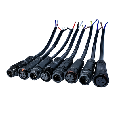IP68 Waterproof LED Strip Connector - Solder-Free 2/3/4/5-Pin Male Female Plug, 40cm 22AWG Cable, Locking Nut