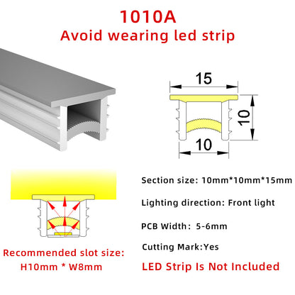 1010 Flexible LED Silicone Neon Tube - Bendable Custom Neon Signs, Logos &amp; Letters, Fits 5mm-6mm LED Strips