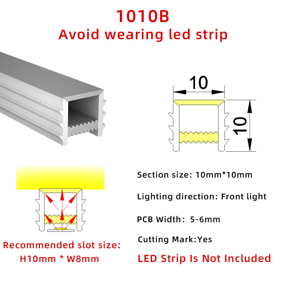 1010 Flexible LED Silicone Neon Tube - Bendable Custom Neon Signs, Logos &amp; Letters, Fits 5mm-6mm LED Strips