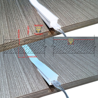 10x10mm LED Neon Flex Strip 24V - Complete Dot-Free Silicone Neon Light with Solder-Free Connectors