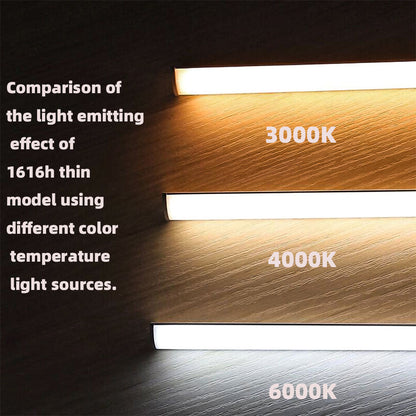 1616H V-Shape LED Aluminum Corner Profile - 90° Edge Channel for 8mm 10mm COB RGB LED Strips, PC/Silicone Diffuser