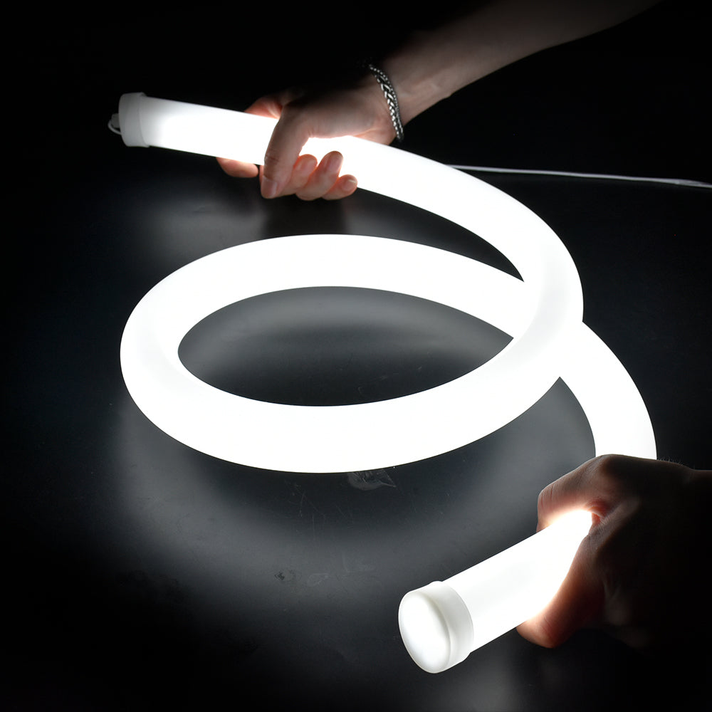 D16 Round Silicone LED Neon Tube Housing - Surface-Mount 360 Degree Glow for 5mm LED Strips