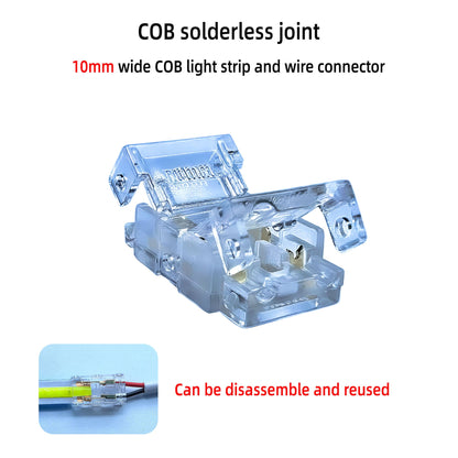L-Shape Solderless Connector for COB & RGB LED Strips - Quick Snap-On Corner & Splice Solutions
