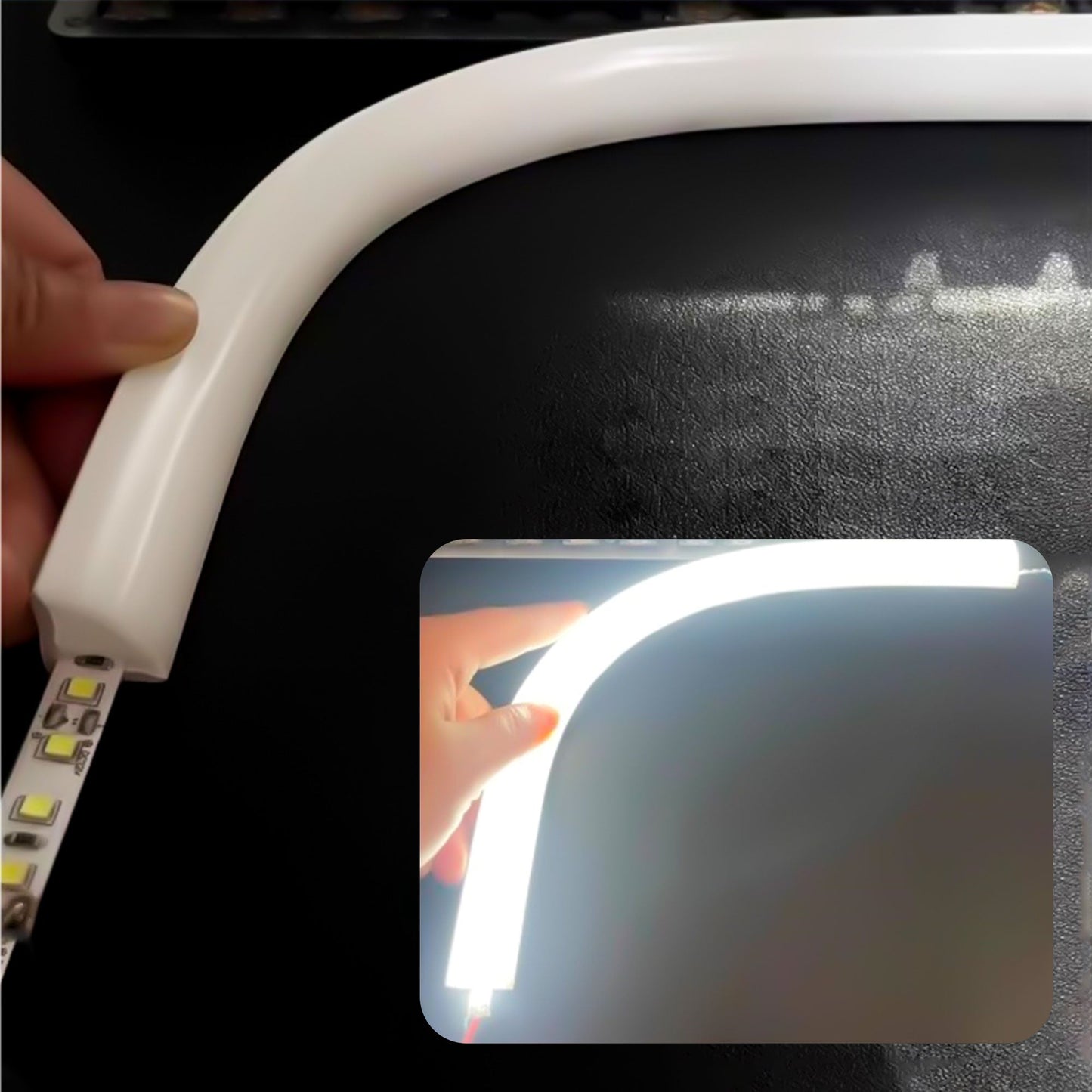 V16/V22 Triangular Silicone Neon Tube - Angled Profile for Wall & Corner LED Lighting