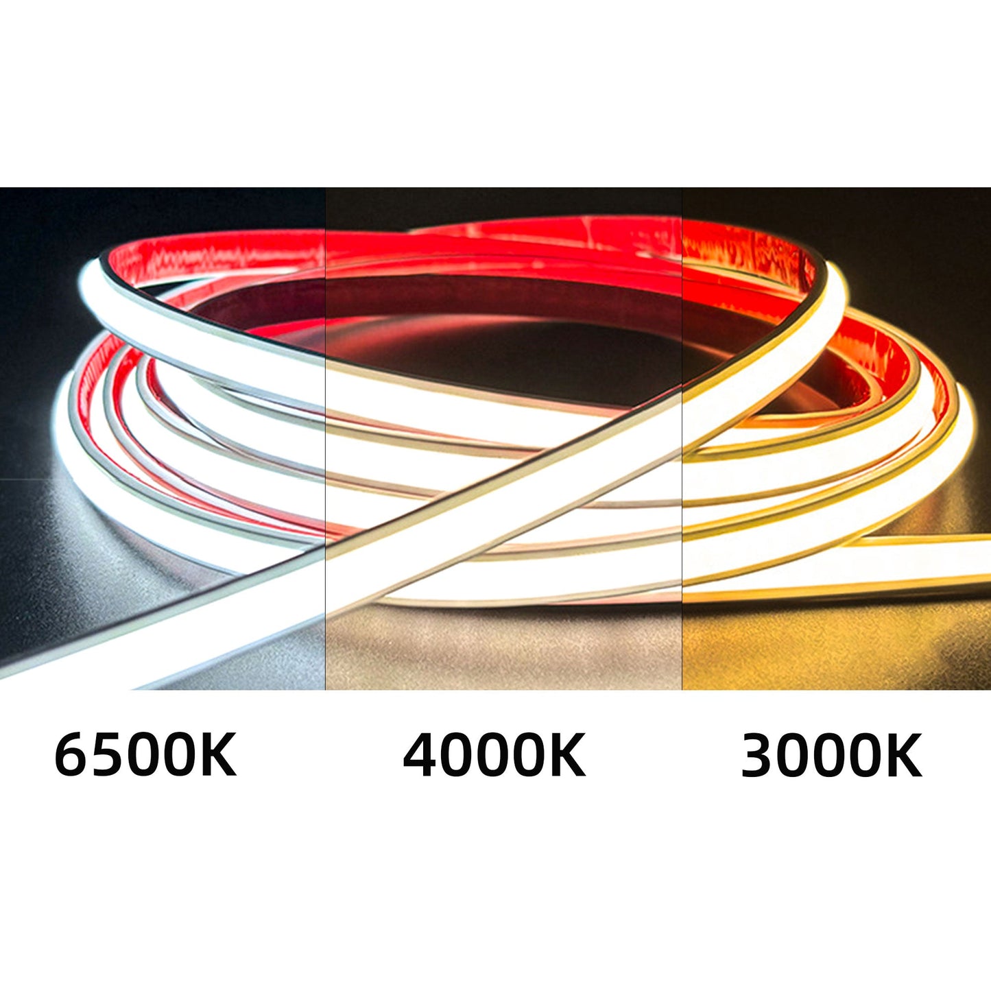 Waterproof COB LED Strip Light IP68 - 24V 10W/m 320 LEDs/m Indoor/Outdoor (3m-100m)