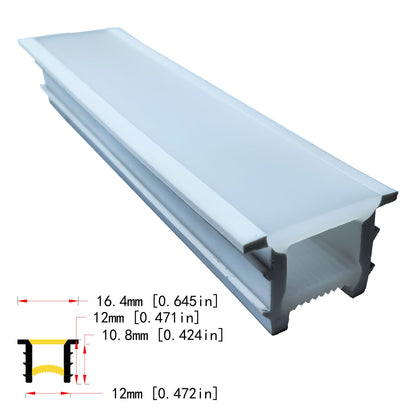 12x12mm Silicone LED Neon Tube Profile - Empty Cover for DIY LED Strip Projects