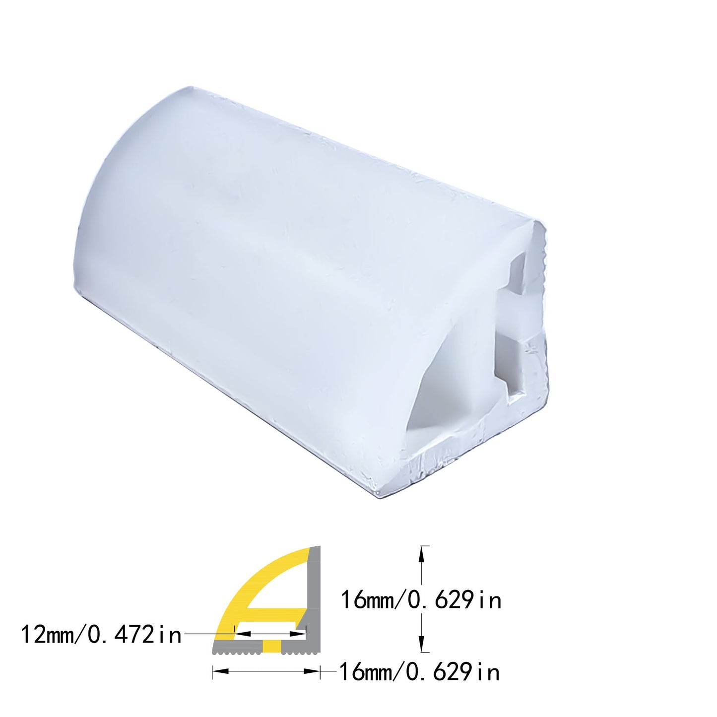 V16/V22 Triangular Silicone Neon Tube - Angled Profile for Wall & Corner LED Lighting
