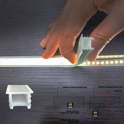14x14mm Silicone Neon Tube for COB &amp; SMD LED Strips - Flexible Square Profile