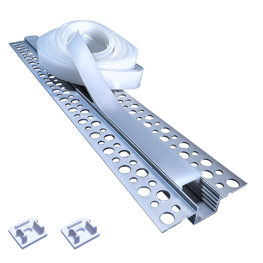 52x13mm Plaster-in LED Profile - Seamless Recessed Drywall Channel for Flush Linear Lighting