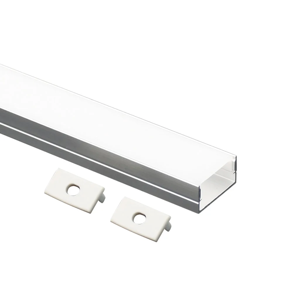 20x10mm Slim LED Aluminum Profile - Dual-Mode Surface Mount and Recessed Channel for LED Strips