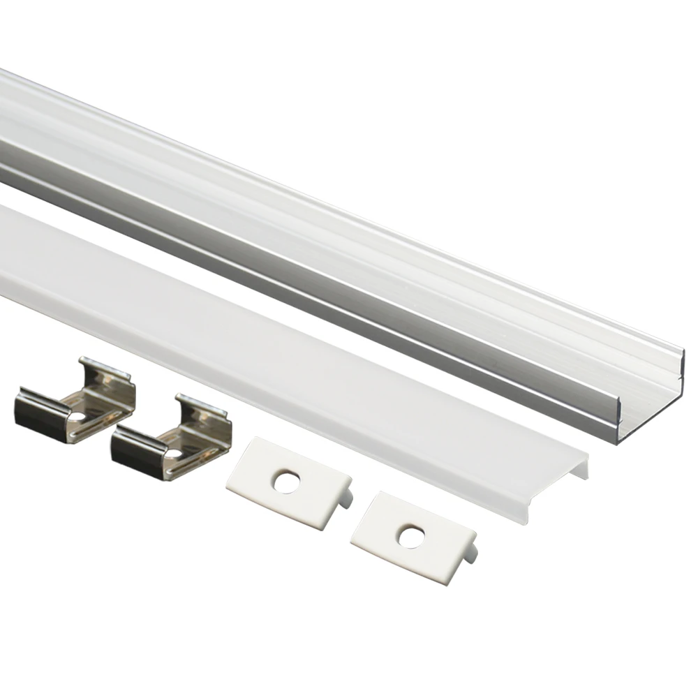 20x10mm Slim LED Aluminum Profile - Dual-Mode Surface Mount and Recessed Channel for LED Strips