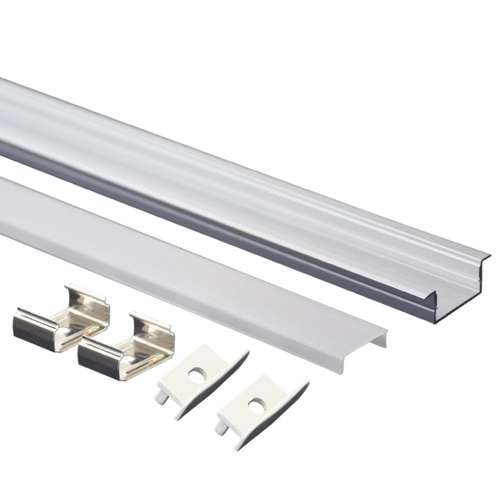 20x10mm Slim LED Aluminum Profile - Dual-Mode Surface Mount and Recessed Channel for LED Strips