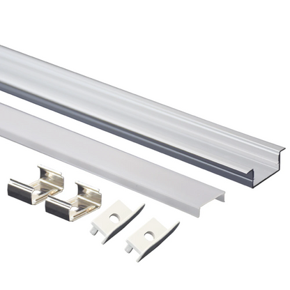 20x10mm Slim LED Aluminum Profile - Dual-Mode Surface Mount and Recessed Channel for LED Strips