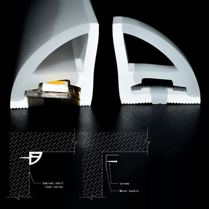 V16/V22 Triangular Silicone Neon Tube - Angled Profile for Wall & Corner LED Lighting