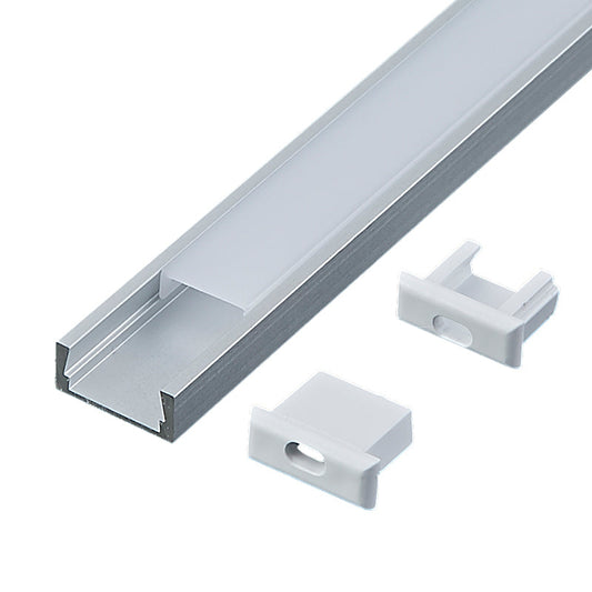 16*6 LED light trough, suitable for cabinet lighting – compatible with 5/8/10mm COB SMD light strips – surface mount/recessed mounting