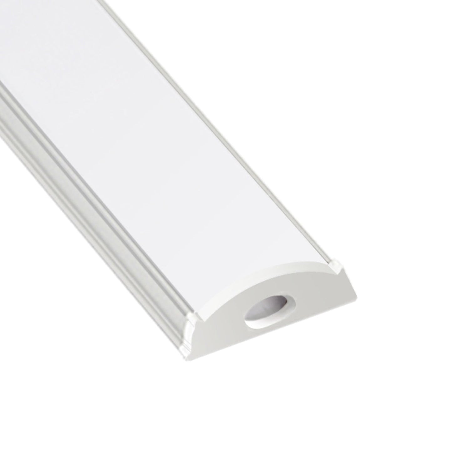 17x4mm Flexible LED Aluminum Profile Vertical Curve | Ultra-thin 4mm High-Flexibility Groove, suitable for arched cabinets, curved shelves, and circular niches, 10mm inner width, COB compatible, white PC diffuser, anodized silver, 1m/2m
