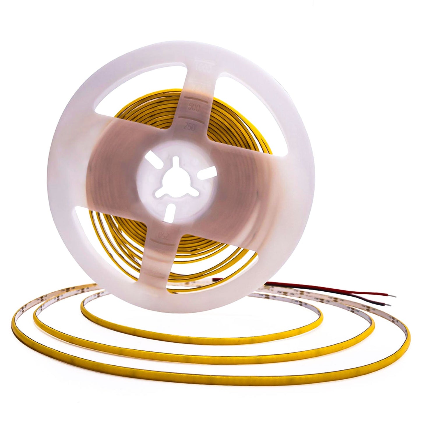 COB LED Strip Light 400 LEDs/m - 12V/24V 3-5mm Ultra-Narrow Width with Adhesive (5m/10m)