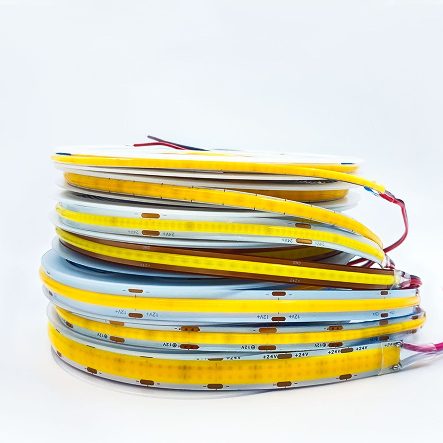 COB LED Strip Light 400 LEDs/m - 12V/24V 3-5mm Ultra-Narrow Width with Adhesive (5m/10m)