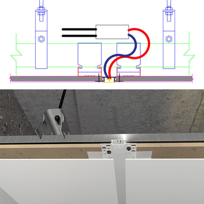 6114 Recessed Drywall LED Profile - Flush-Mount Linear Channel with PC/Silicone Diffuser (1m/2m)