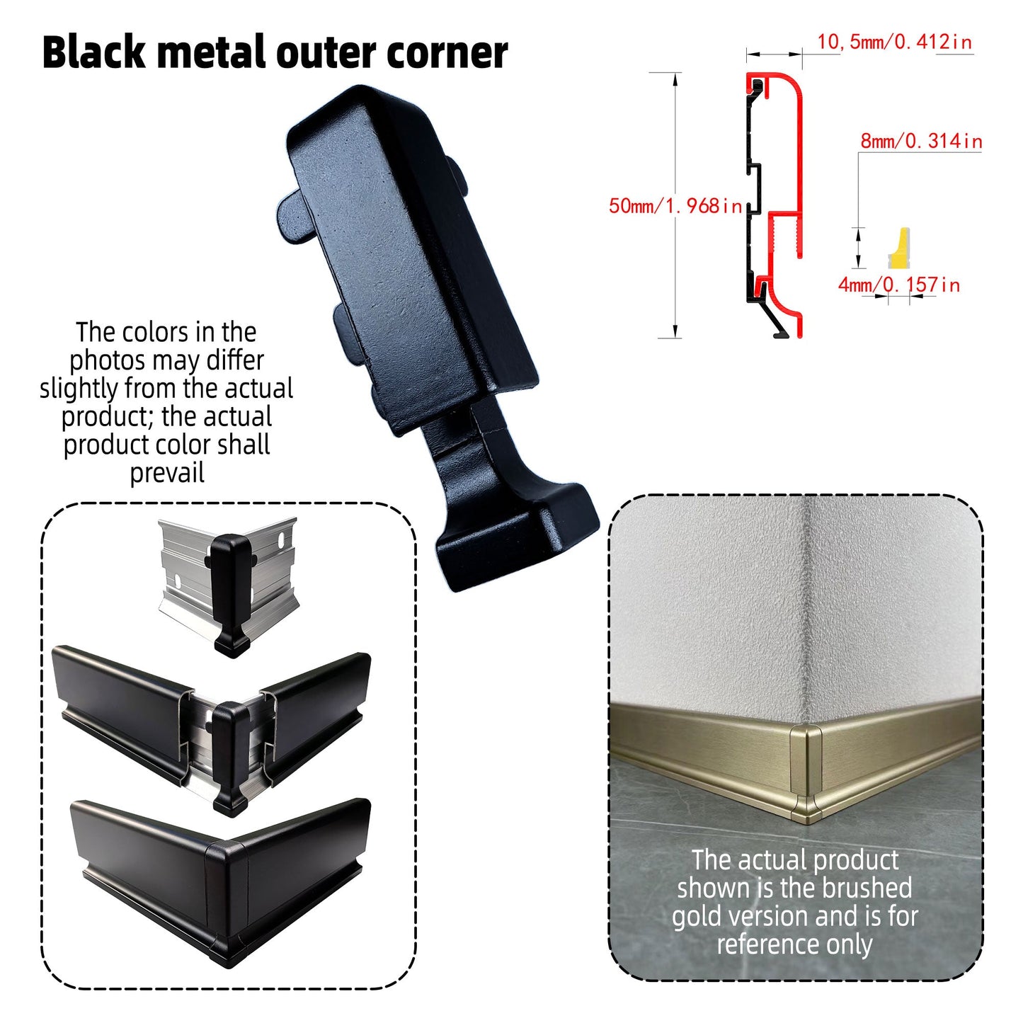 Surface Mount LED Skirting Board Profile with Silicone Cover (1m/2m)