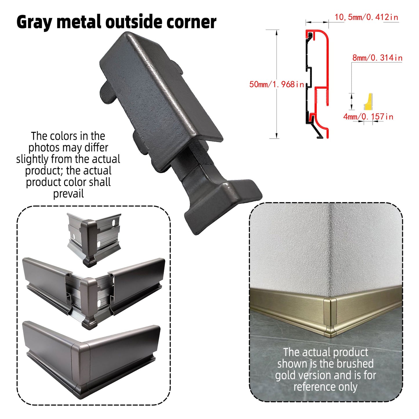 Surface Mount LED Skirting Board Profile with Silicone Cover (1m/2m)