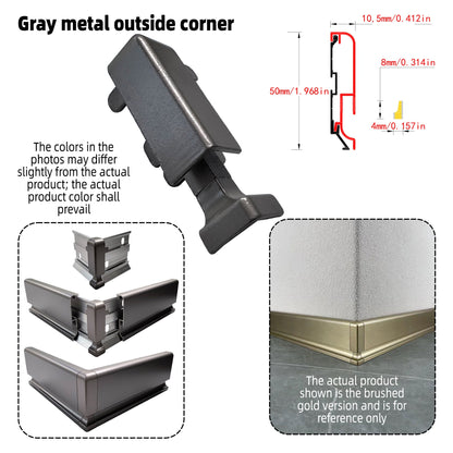 Surface Mount LED Skirting Board Profile with Silicone Cover (1m/2m)
