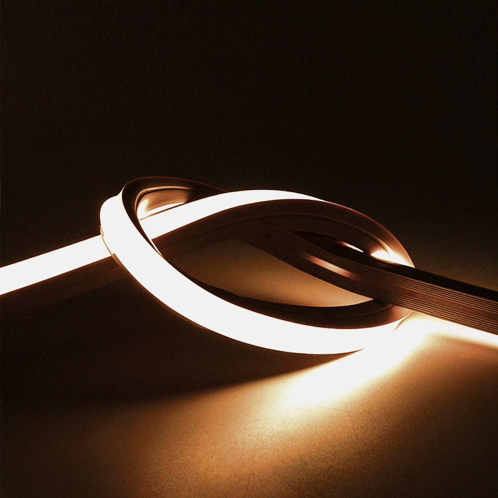10x10mm LED Neon Flex Strip 24V - Complete Dot-Free Silicone Neon Light with Solder-Free Connectors