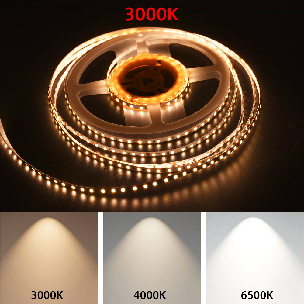SMD2835 LED Strip Light 12V/24V - 120 LEDs/m for Aluminum Profiles (5m/10m)
