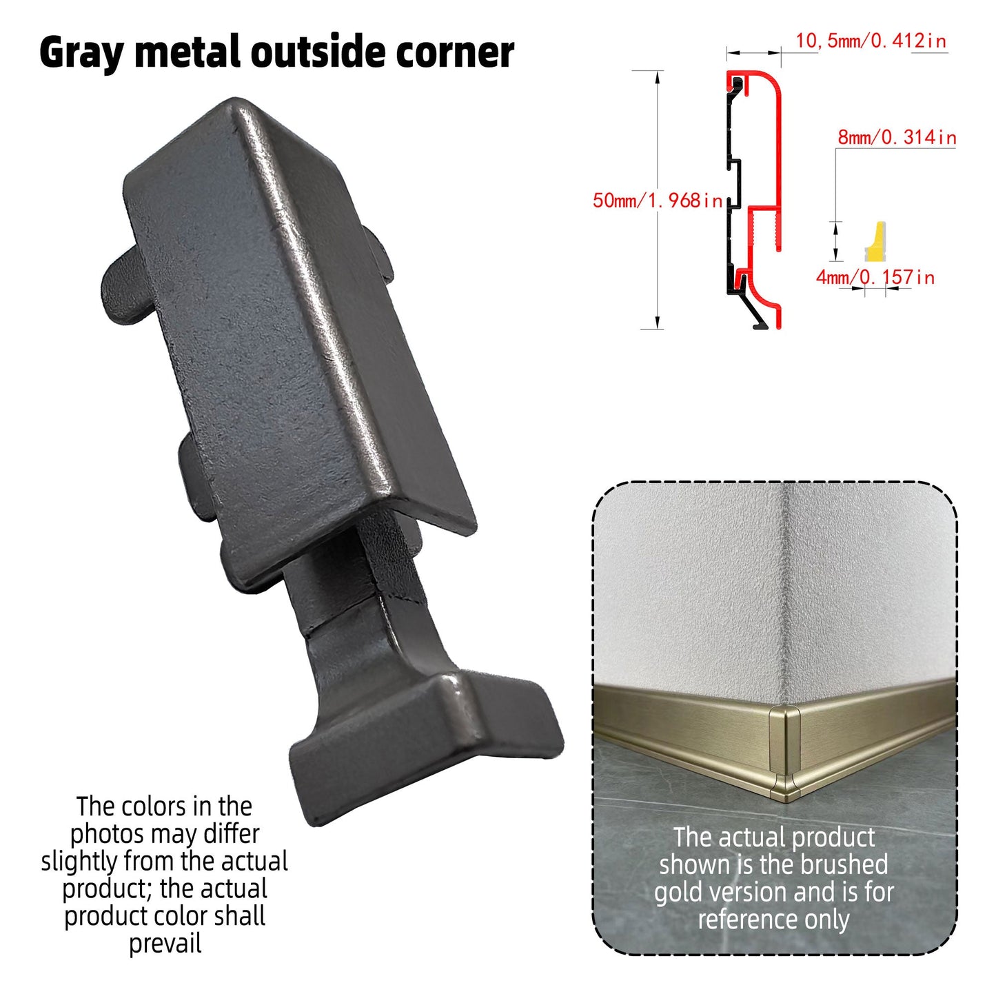 Surface Mount LED Skirting Board Profile with Silicone Cover (1m/2m)