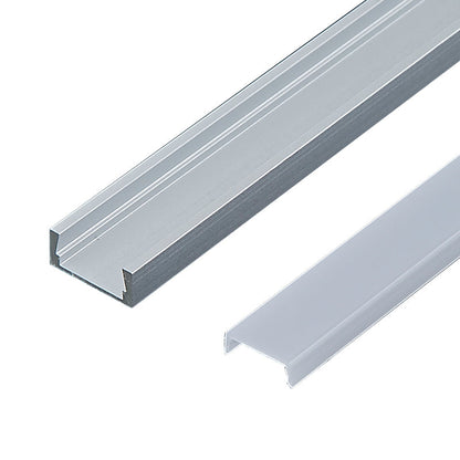 16*6 LED light trough, suitable for cabinet lighting – compatible with 5/8/10mm COB SMD light strips – surface mount/recessed mounting