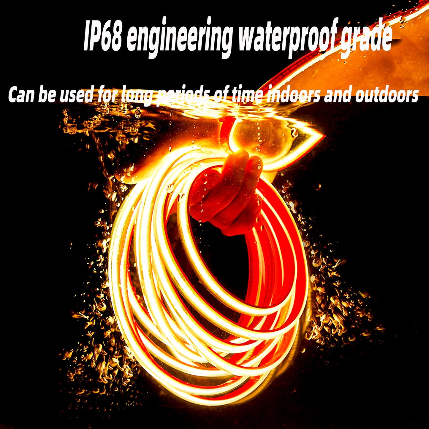 Waterproof COB LED Strip Light IP68 - 24V 10W/m 320 LEDs/m Indoor/Outdoor (3m-100m)