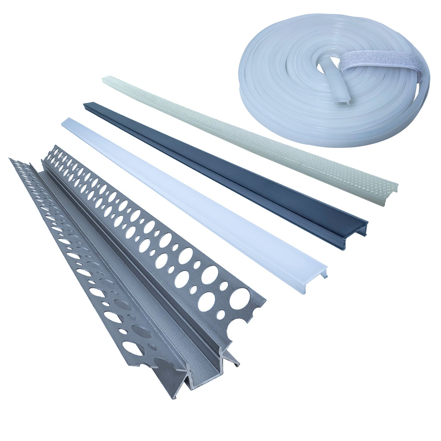 4624 Plaster-In LED Internal Corner Profile - 90° Recessed Cove Channel (1m 2m)