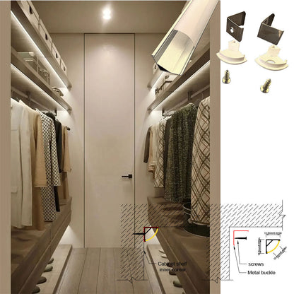 1616H V-Shape LED Aluminum Corner Profile - 90° Edge Channel for 8mm 10mm COB RGB LED Strips, PC/Silicone Diffuser
