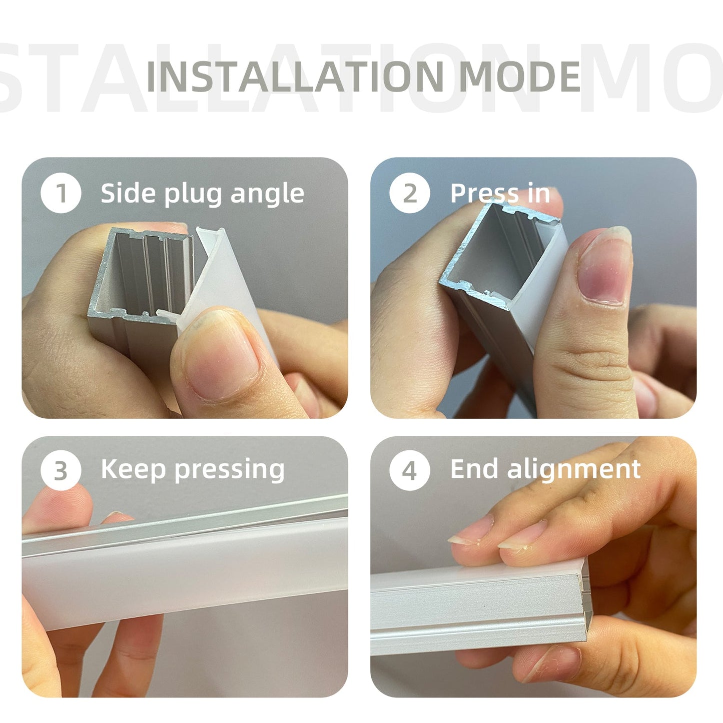 20x15mm LED Aluminum Extrusion - Deep Channel for Showcase, Wardrobe, and Stair Lighting