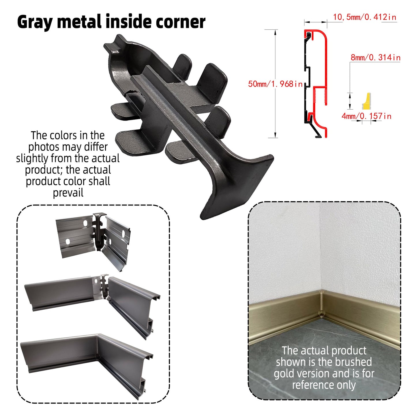 Surface Mount LED Skirting Board Profile with Silicone Cover (1m/2m)