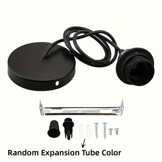 E27 Hanging Bulb Lamp Holder - Ceiling Rose Pendant Fittings with 1m Cable