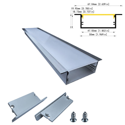 50x20mm Wide LED Aluminum Channel for Esports Rooms & Large Spaces