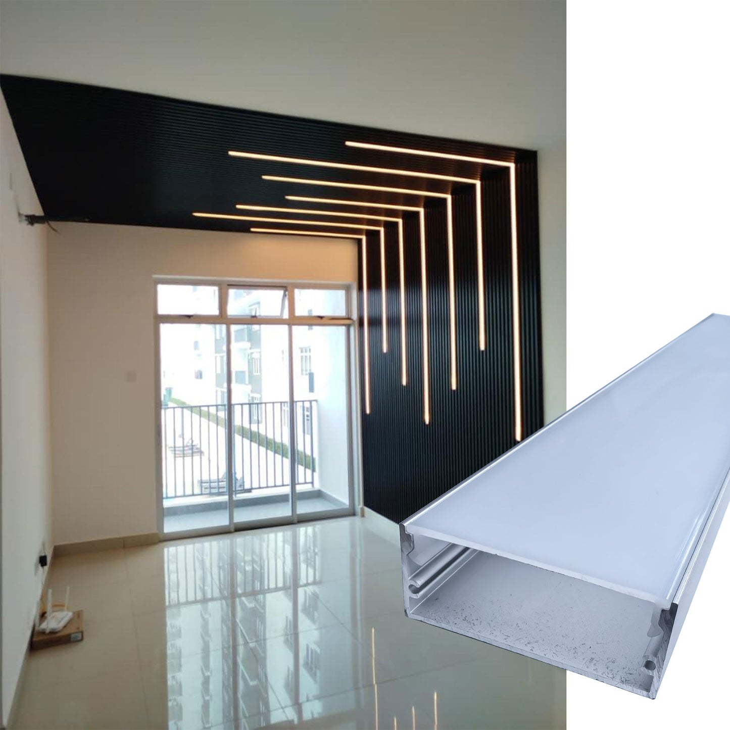 50x20mm Wide LED Aluminum Channel for Esports Rooms & Large Spaces