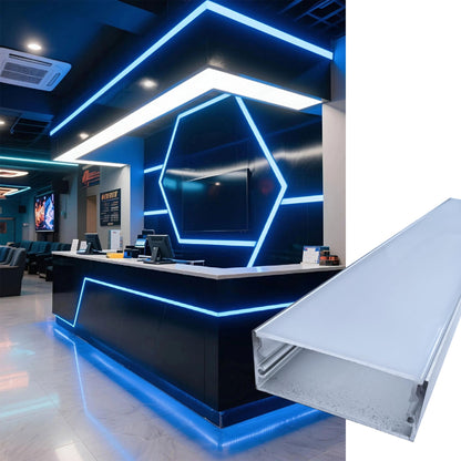 50x20mm Wide LED Aluminum Channel for Esports Rooms & Large Spaces