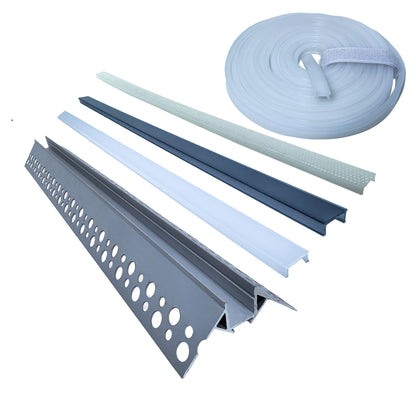 5022 Trimless LED Outer Corner Profile - Seamless 90° External Wall Corner (1m/2m)