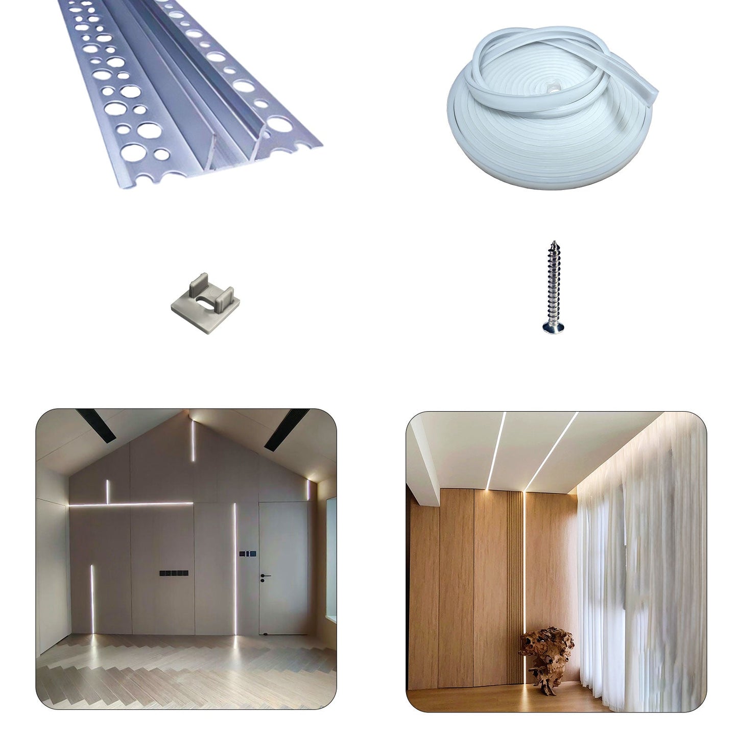 5213A Gypsum Board LED Profile - Recessed Linear Lighting Channel (1m/2m)