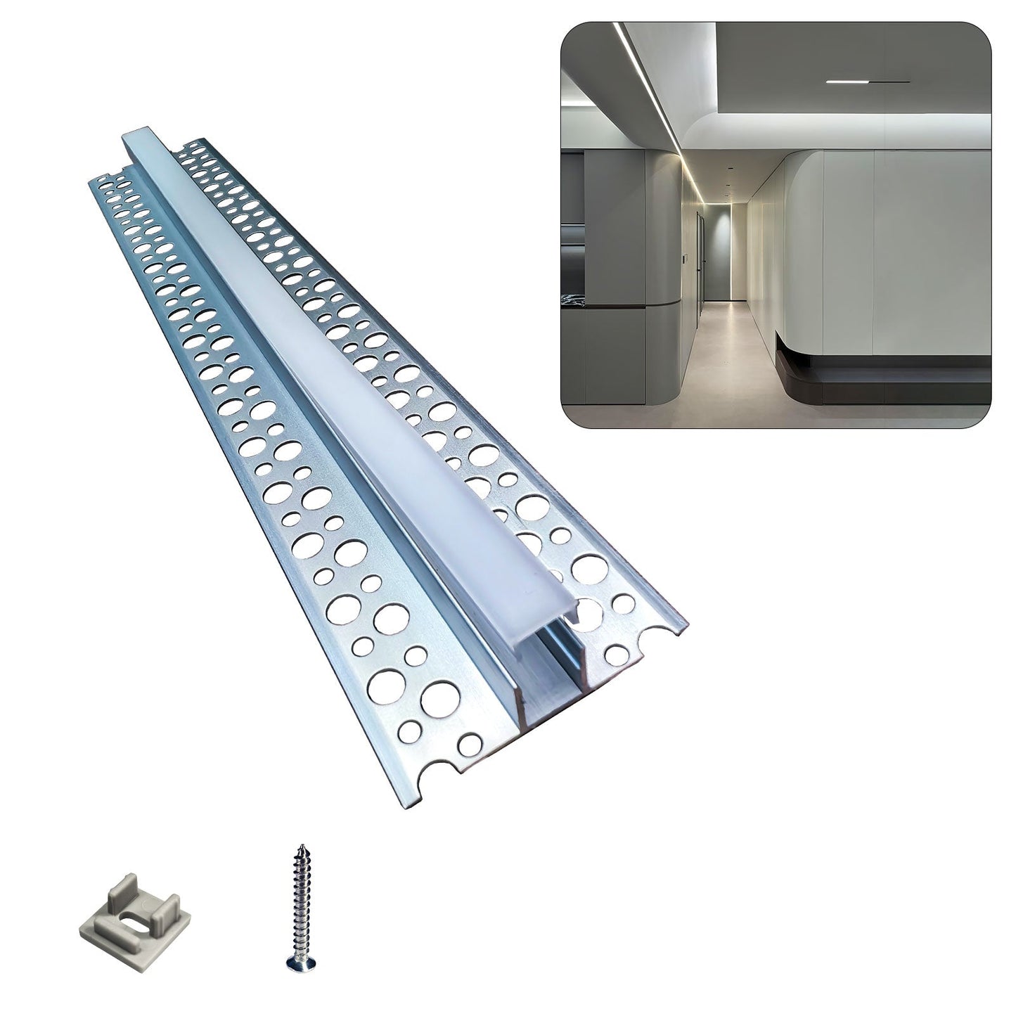 5213A Gypsum Board LED Profile - Recessed Linear Lighting Channel (1m/2m)