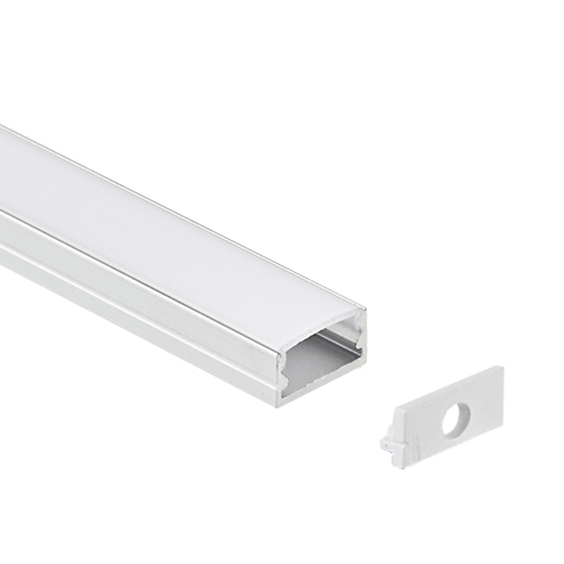 14x7mm LED Aluminum Recess Kit Premium 6063-T5 Aluminum Alloy, Silver Anodized Finish, Surface/Recessed Mounting, Suitable for 5/8mm COB SMD Strips, Ideal for Bathroom Dressers, Craft Workbenches, Small Recessed Lighting, 1/2 Meter Length Kit.