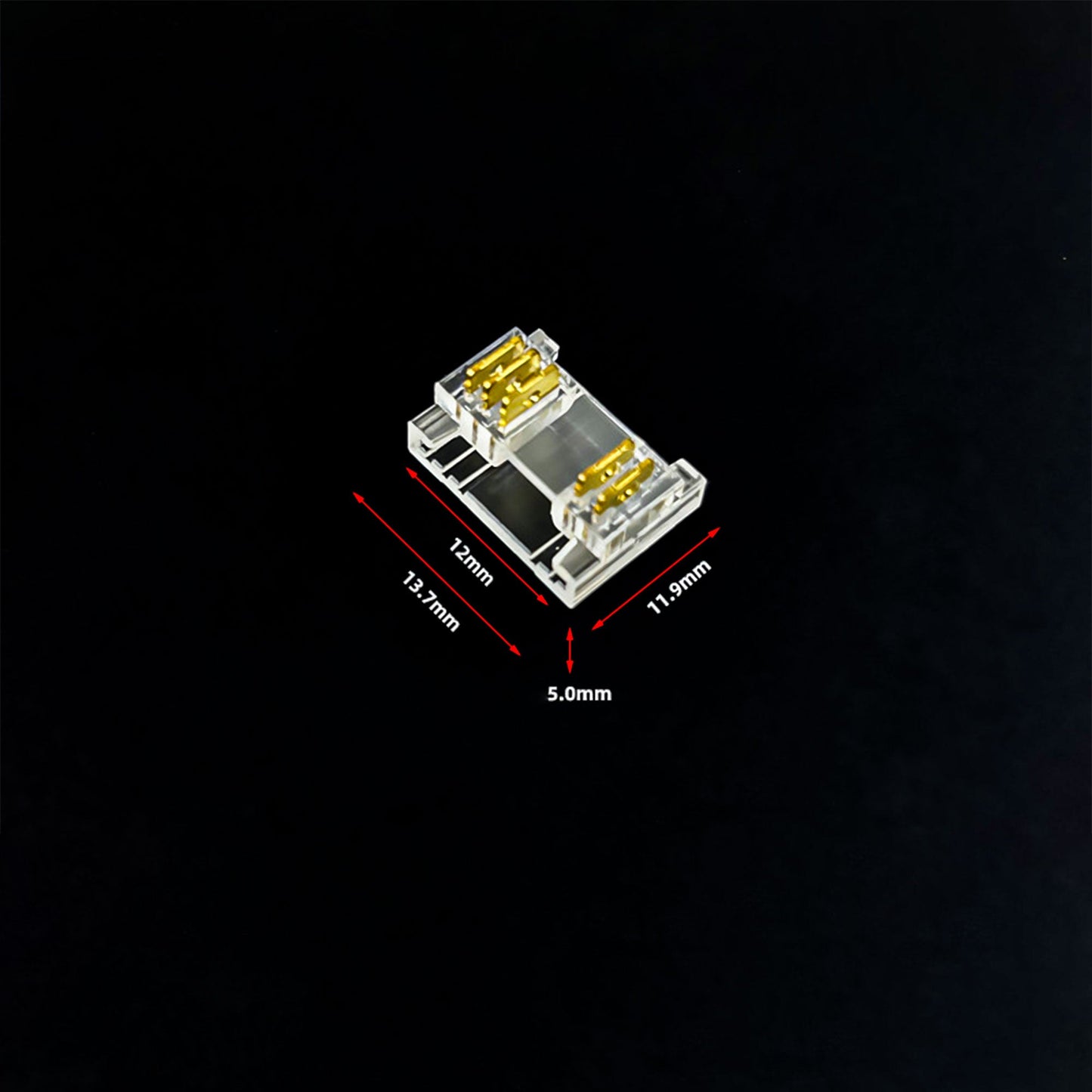 L-Shape Solderless Connector for COB & RGB LED Strips - Quick Snap-On Corner & Splice Solutions