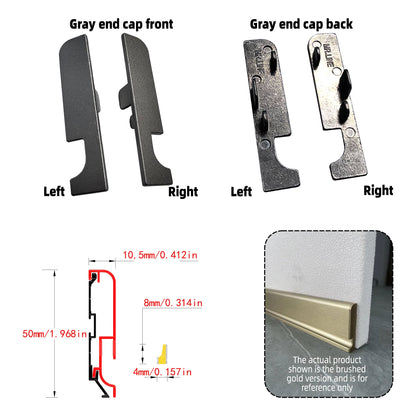 Surface Mount LED Skirting Board Profile with Silicone Cover (1m/2m)