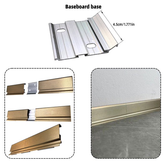 Surface Mount LED Skirting Board Profile with Silicone Cover (1m/2m)