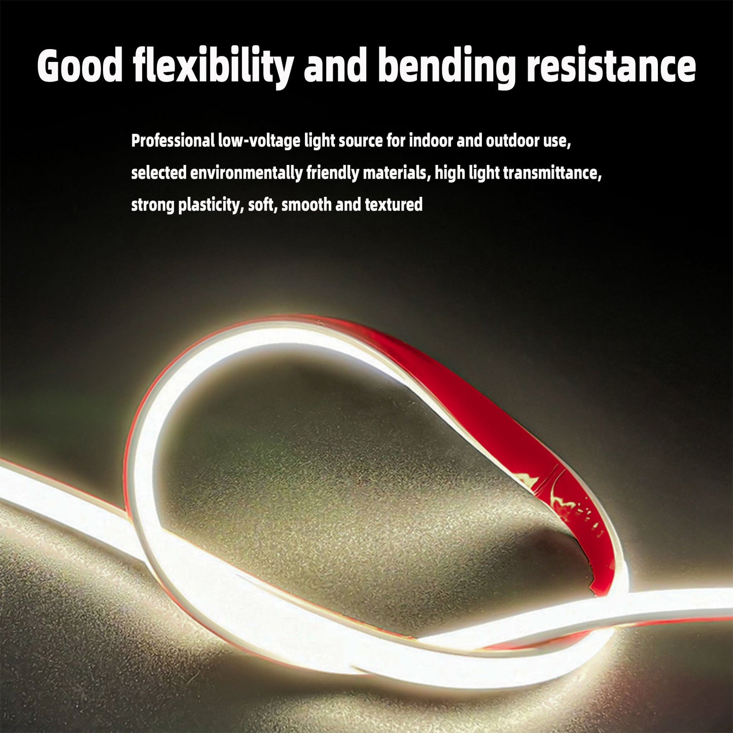Waterproof COB LED Strip Light IP68 - 24V 10W/m 320 LEDs/m Indoor/Outdoor (3m-100m)