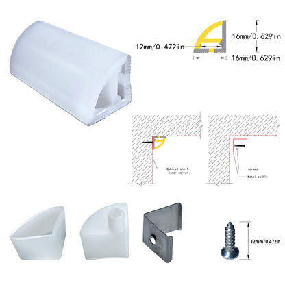 V16/V22 Triangular Silicone Neon Tube - Angled Profile for Wall & Corner LED Lighting