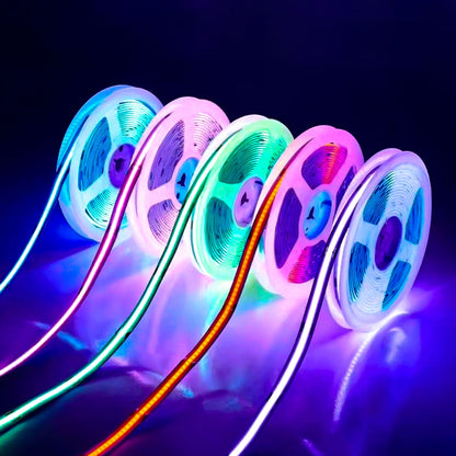 Ultra-Bright RGB COB LED Strip Light 24V - Dot-Free 10mm Flexible 576 LEDs/m